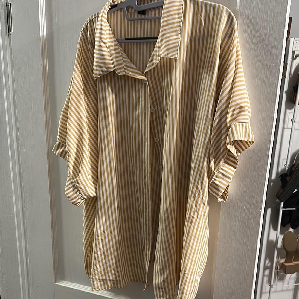 Striped Tan/Yellow Shirt